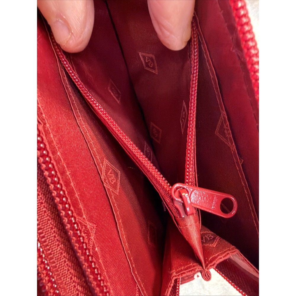 Vera Bradley Iowa State Cyclones Zip Around Wallet Crossbody Purse Red Quilted - Picture 15 of 16